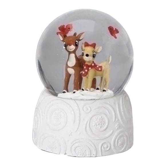 Rudolph Other - LAST ONE Rudolph and Clarice Musical Snow Globe